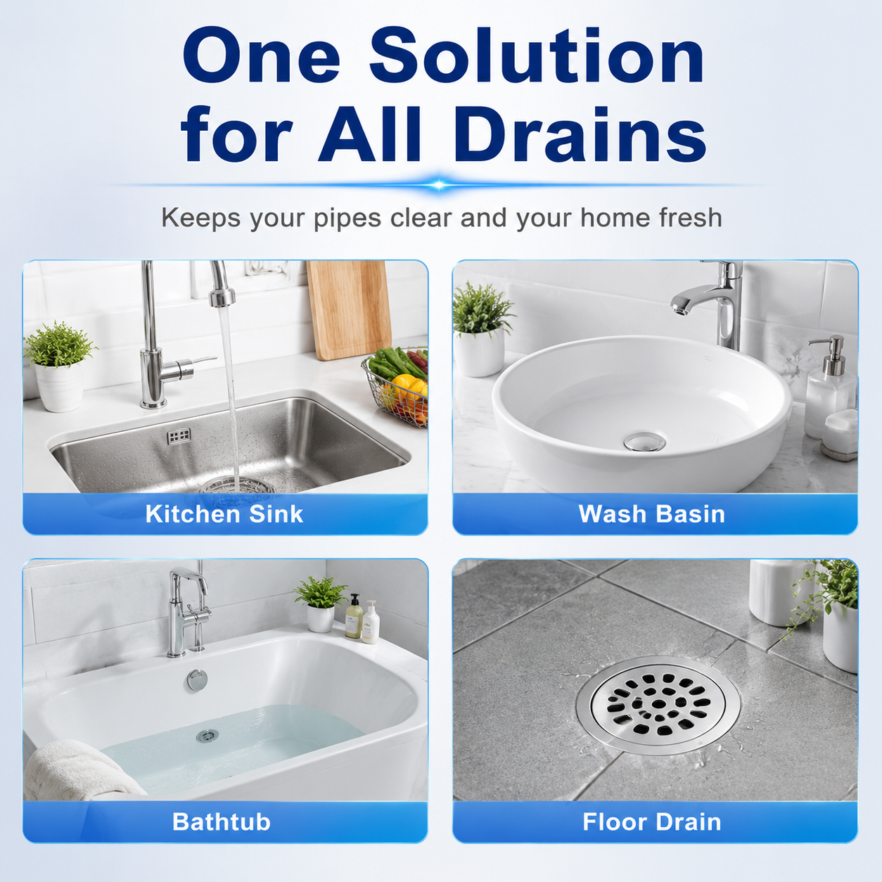 PKNEW® Powerful Sink and Drain Cleaner Powder, Fast Foaming Drain Cleaner for Kitchen and Pipes Cleaning Tool