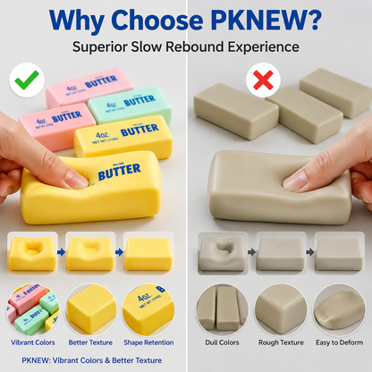 PKNEW® 🧀Crunchy Cheese Stick Squishy Toy – Slow Rebound Sensory Fidget Toy, Stress Relief Squeeze Gift for Kids & Adults