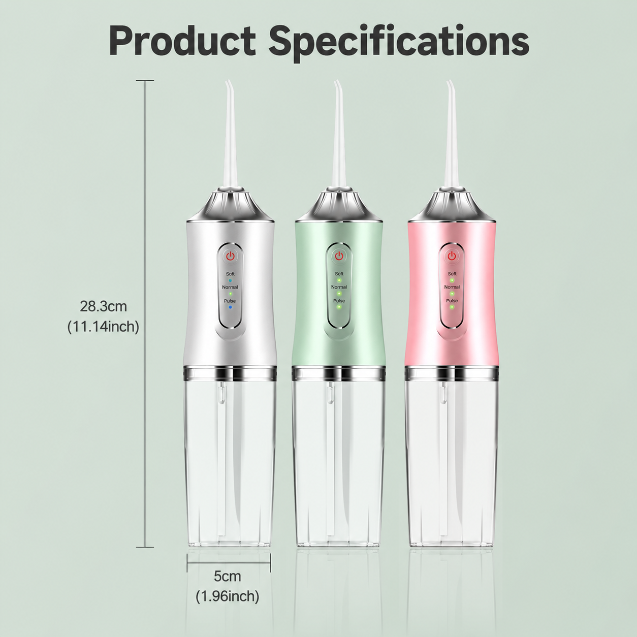 PKNEW® Electric Water Flosser, Portable RechargeableOral Irrigator with 4pcs Multifunctional Nozzlefor Home & Travel, Personal Oral CareAppliance, Oral Hygiene Kit, Dental WaterFlosser🦷