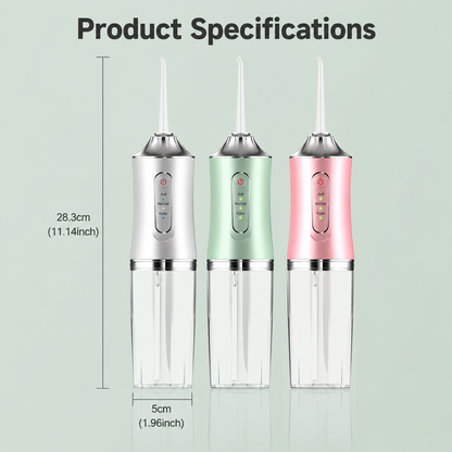 PKNEW® Electric Water Flosser, Portable RechargeableOral Irrigator with 4pcs Multifunctional Nozzlefor Home & Travel, Personal Oral CareAppliance, Oral Hygiene Kit, Dental WaterFlosser🦷