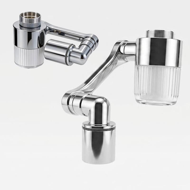 PKNEW® 3D Swivel Faucet Aerator Filter Set-720-Degree Rotatable, Anti-Splash Soft Flow, Clear Visible Shell, 5 Replacement Cartridges, Universal Adapter for Kitchen, Bathroom Sinks