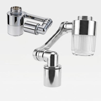 PKNEW® 3D Swivel Faucet Aerator Filter Set-720-Degree Rotatable, Anti-Splash Soft Flow, Clear Visible Shell, 5 Replacement Cartridges, Universal Adapter for Kitchen, Bathroom Sinks