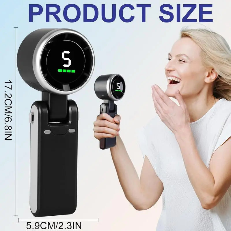 PKNEW® Portable Handheld Turbo Fan, 5 Gear Wind,4000mAh Battery Operated, Up to 10 Working Hours🌪️