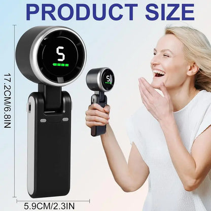 PKNEW® Portable Handheld Turbo Fan, 5 Gear Wind,4000mAh Battery Operated, Up to 10 Working Hours🌪️