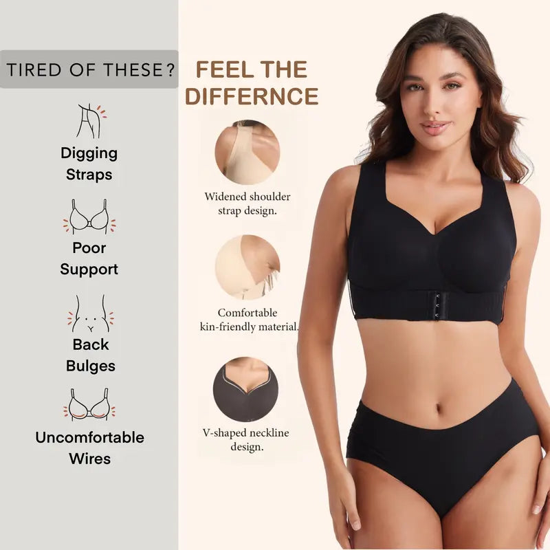 BULESHOT® 2026 Posture Bra, women’s beige wireless bra, soft breathable non-removable molded cup✨