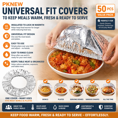Extra 30% off on sale items🔥 80% OFF Insulated Food Covers | PKNEW® Universal Fit Covers to Keep Meals Warm, Fresh & Ready to Serve
