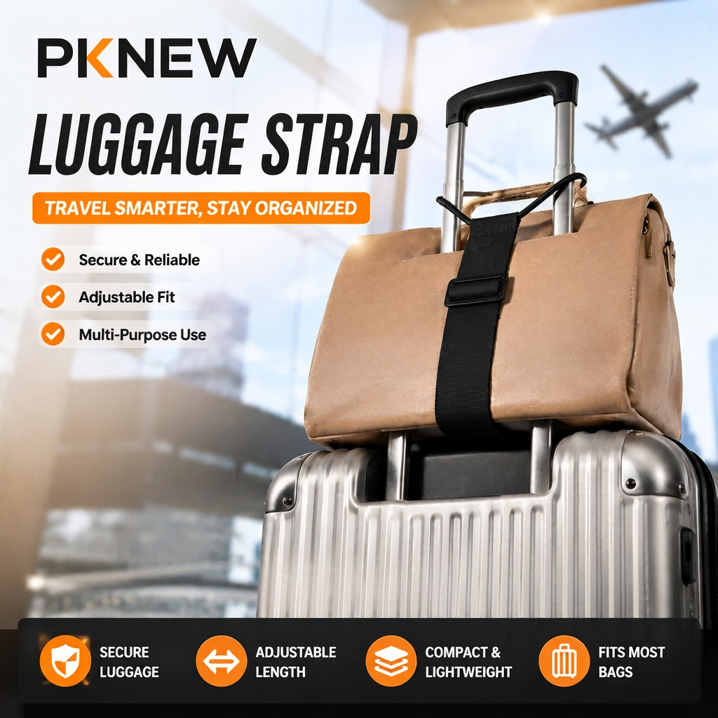PKNEW® Multi Use Strong Adjustable Luggage Connector Straps For Suitcases  Travel Straps Secure Organize Anti Theft Straps