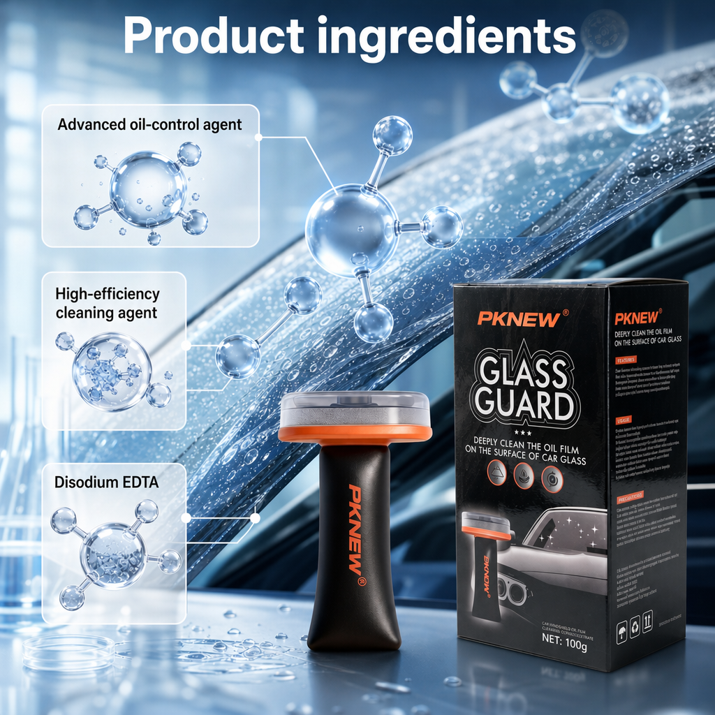PKNEW® Car Windshield Oil Film Remover – Streak-Free Glass Cleaner for Crystal Clear Visibility🛻
