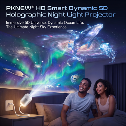 PKNEW® NEXT-GEN SMART PROJECTION HD Smart Dynamic 5D Holographic Night Light Projector💡