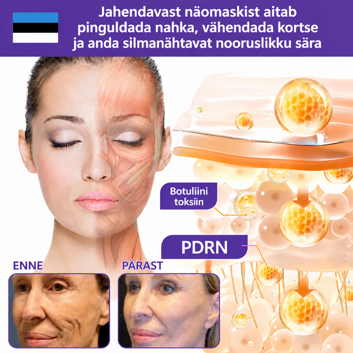 Vitalisys®🔥 PDRN-i ja mitme peptiidiga massaaži-kehakreem aplikaatorrullikuga – vananemisvastane toime; niisutab, pinguldab ja tõstab nahka; soodustab taastumist; ühtlustab nahatooni ning vähendab ebatäiusi ja tumedaid laike.
