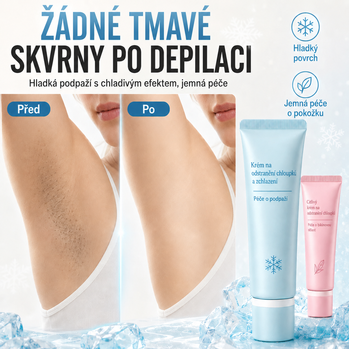 🌱Šetrný krém na bezbolestné odstranění chloupků 💧vhodný pro muže i ženy