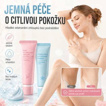 🌱Šetrný krém na bezbolestné odstranění chloupků 💧vhodný pro muže i ženy