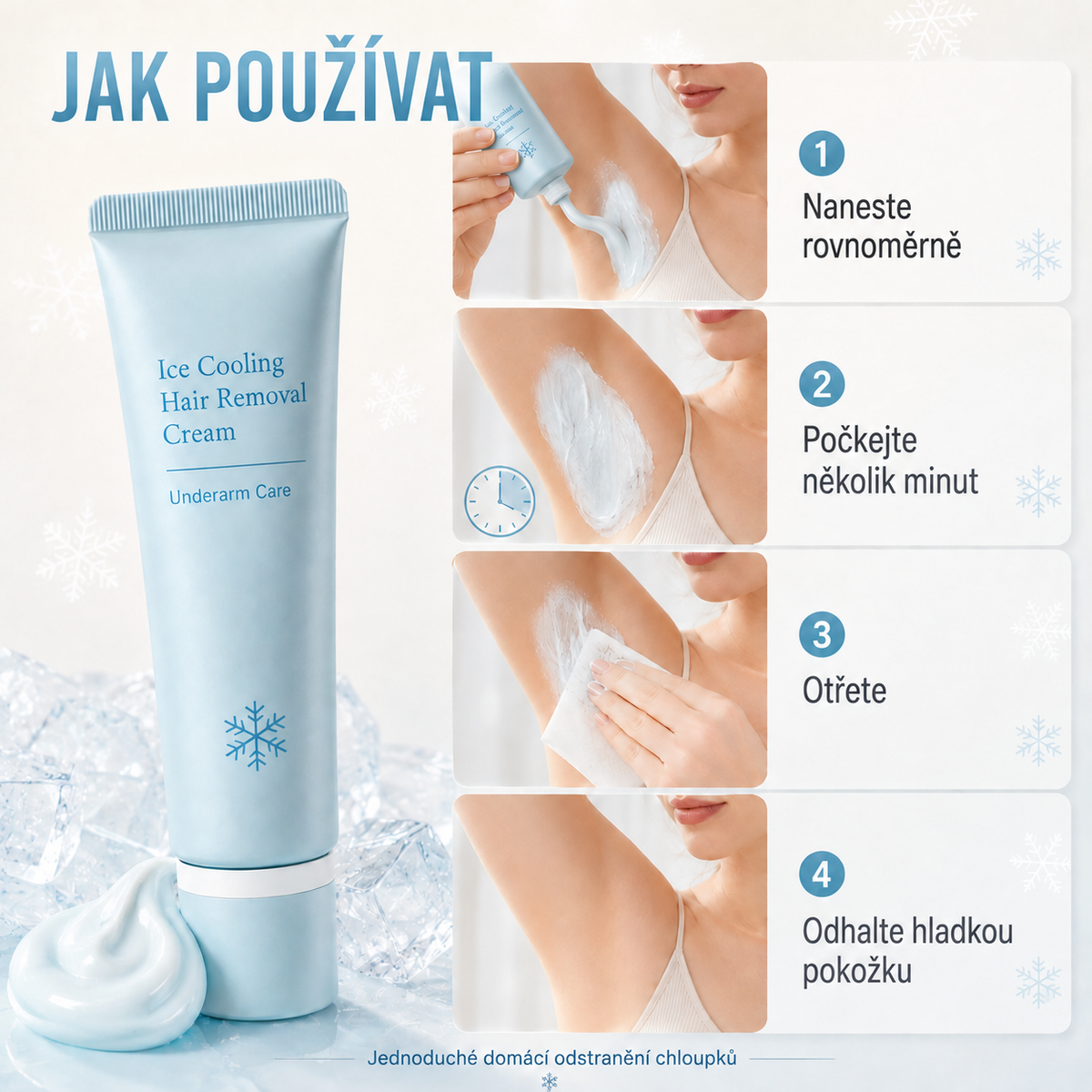 🌱Šetrný krém na bezbolestné odstranění chloupků 💧vhodný pro muže i ženy
